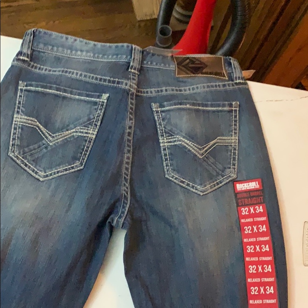 Brand new, never worn jeans. Rock and roll denim